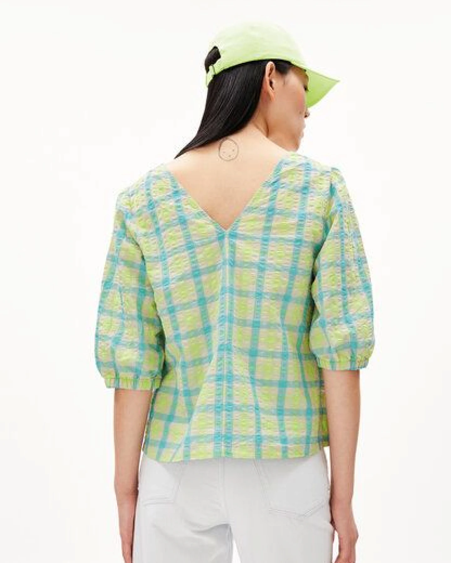 ARMEDANGELS KINAA SEERSUCKER - Damen Bluse Relaxed Fit aus Bio-Baumwolle – Ansicht 2