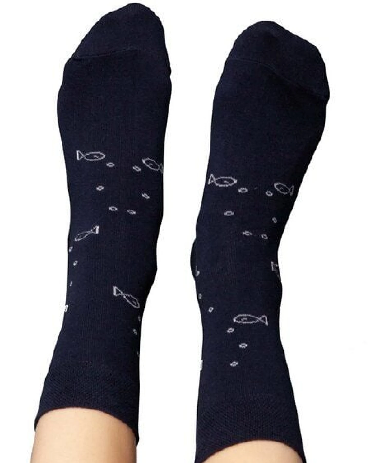 FellHerz 3er Pack Socken mit Bio-Baumwolle Anker dunkelblau – Ansicht 2