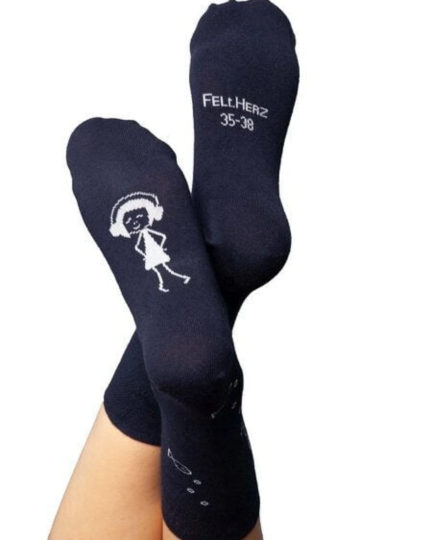 FellHerz 3er Pack Socken mit Bio-Baumwolle Anker dunkelblau – Ansicht 3