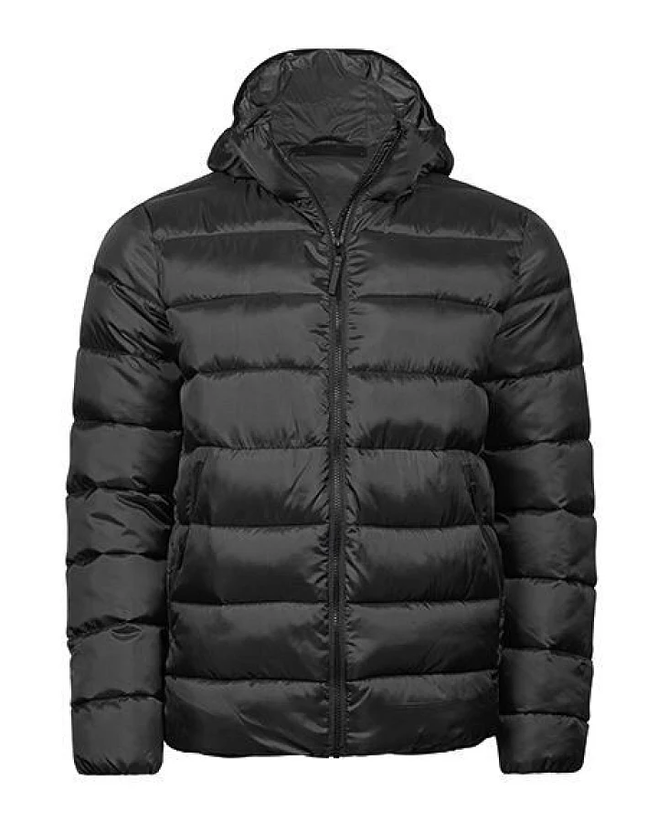 TeeJays Steppjacke Herren Unisex Wattierte Jacke mit Kapuze und Seitentaschen