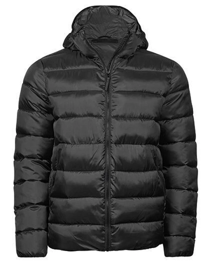 TeeJays Steppjacke Herren Unisex Wattierte Jacke mit Kapuze und Seitentaschen