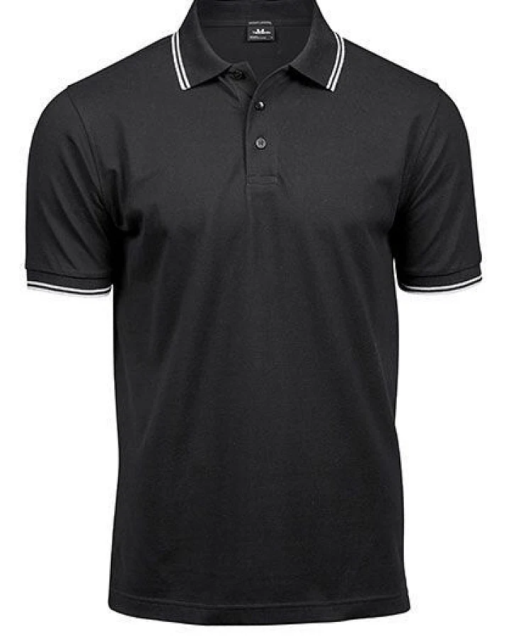 TeeJays Herren Men Stretch Polo Shirt Kurzarm Zweifarbig