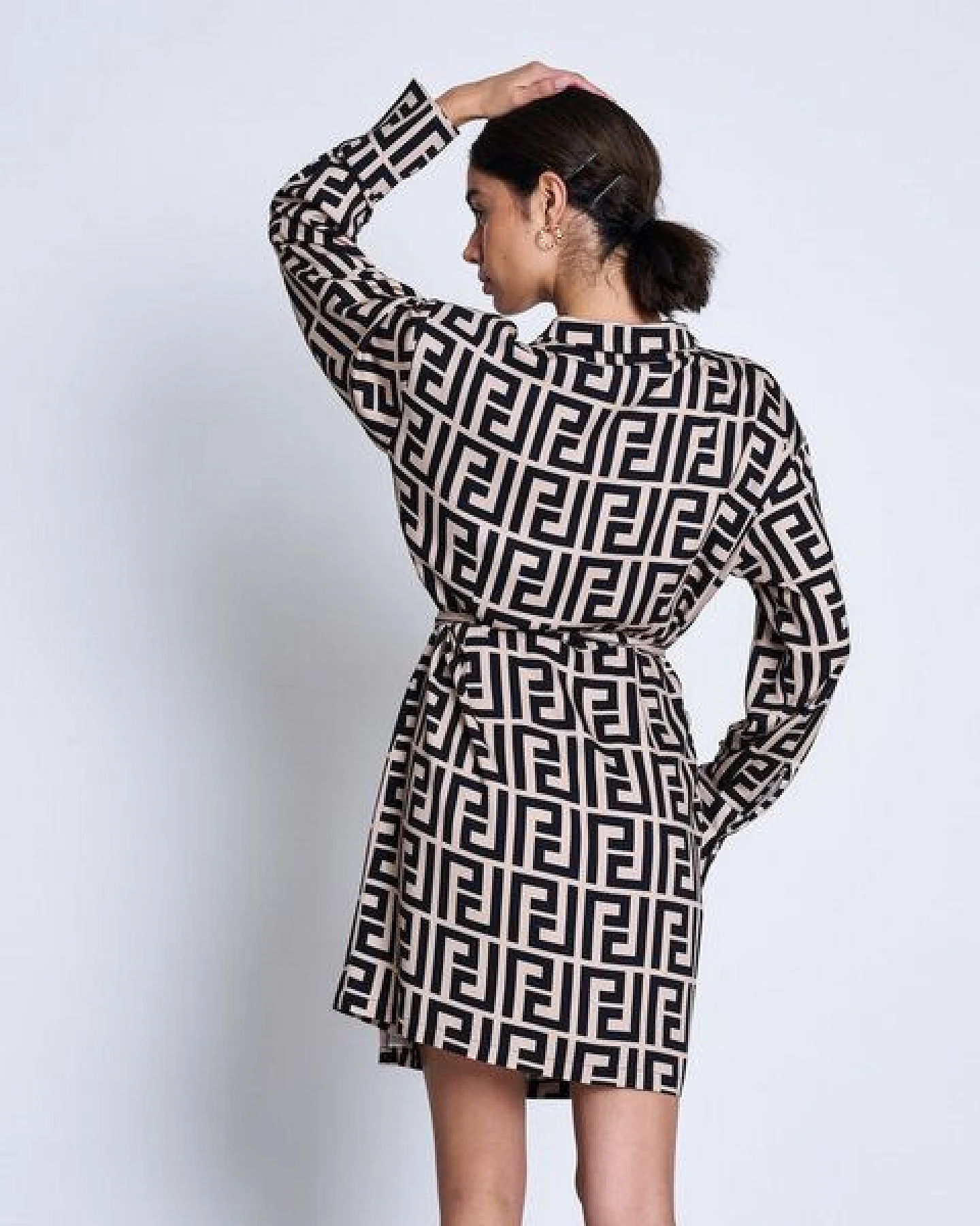 JAN N JUNE Wickelkleid OFELIA Meander Print – Ansicht 3