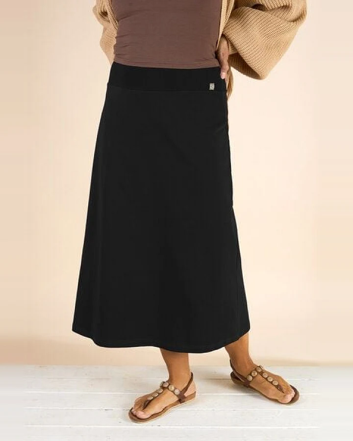 La Gitana Midirock - A-Linien Damen Rock aus Bio-Baumwolle. Modell: "Anella"
