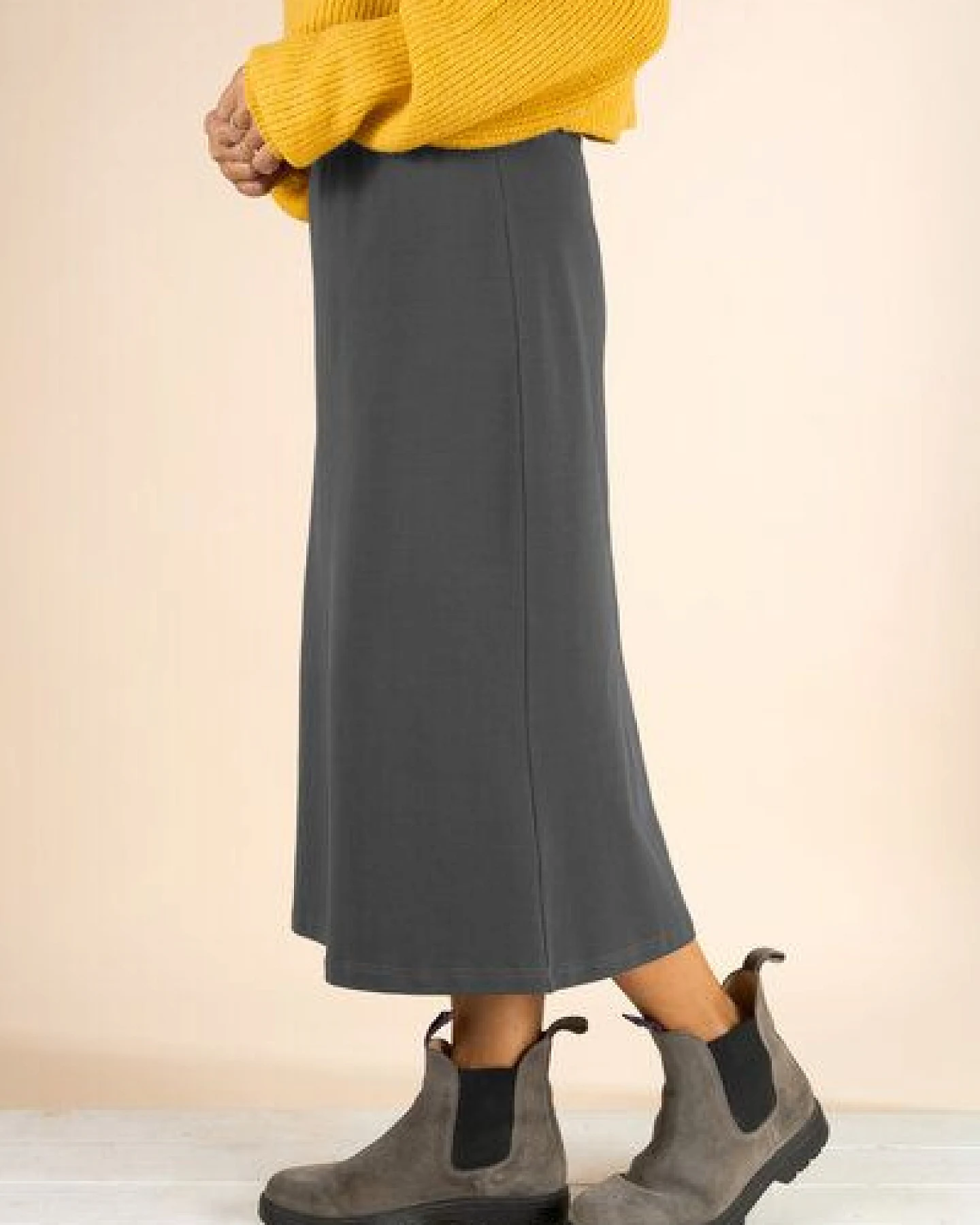 La Gitana Midirock - A-Linien Damen Rock aus Bio-Baumwolle. Modell: "Anella" – Ansicht 4