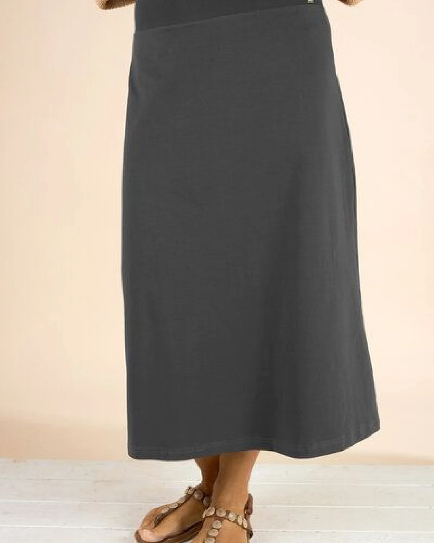 La Gitana Midirock - A-Linien Damen Rock aus Bio-Baumwolle. Modell: "Anella" – Ansicht 2
