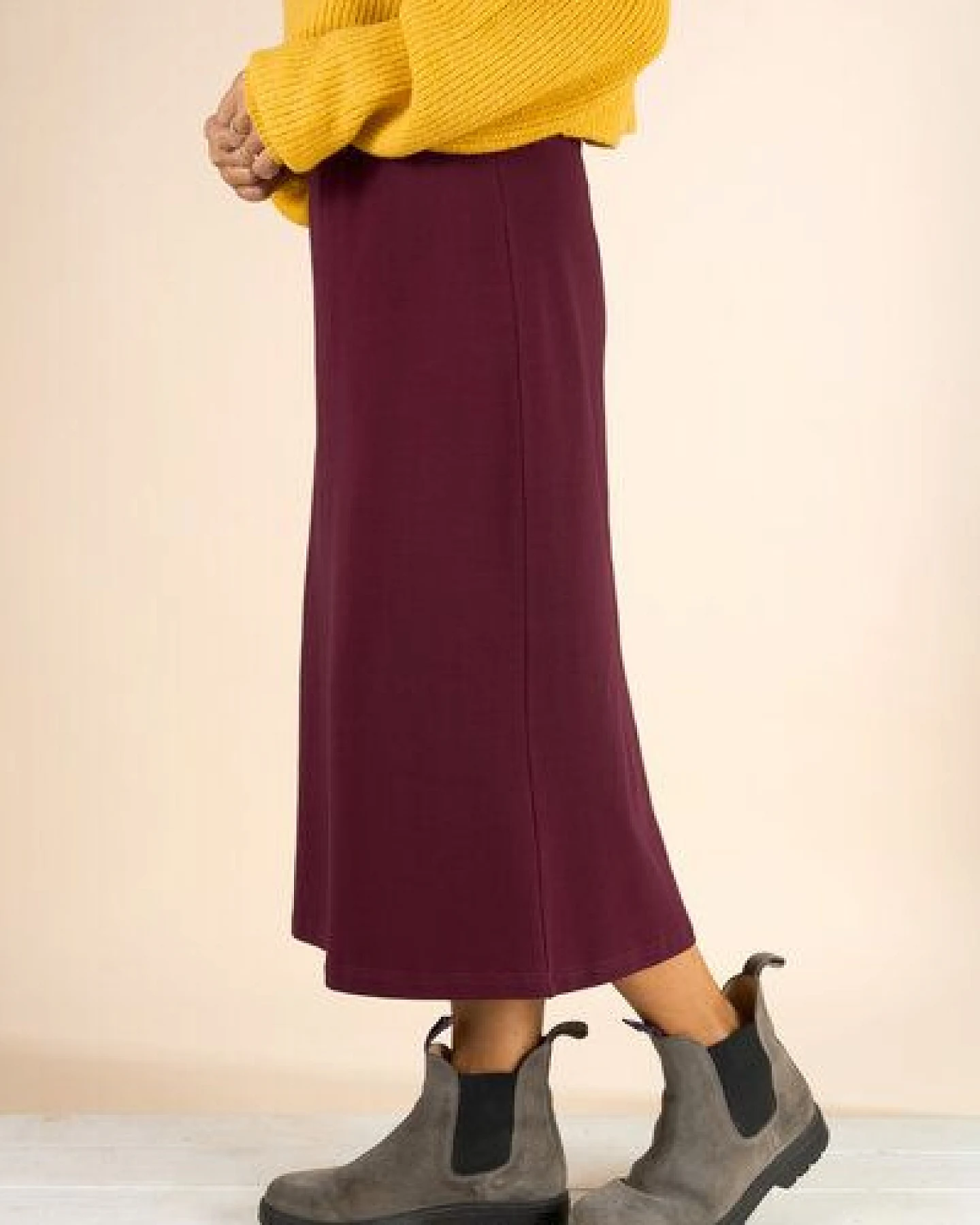 La Gitana Midirock - A-Linien Damen Rock aus Bio-Baumwolle. Modell: "Anella" – Ansicht 4