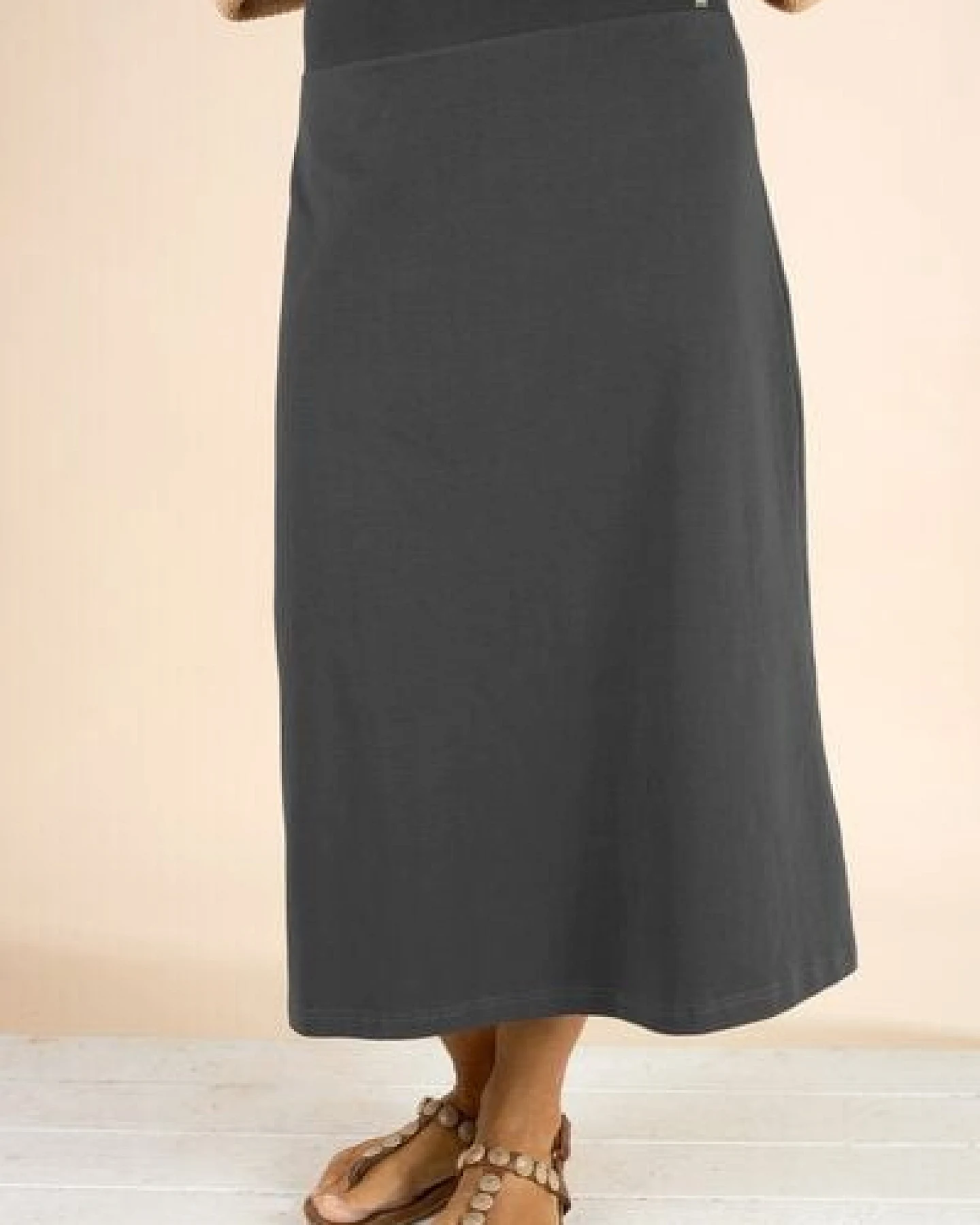 La Gitana Midirock - A-Linien Damen Rock aus Bio-Baumwolle. Modell: "Anella" – Ansicht 2
