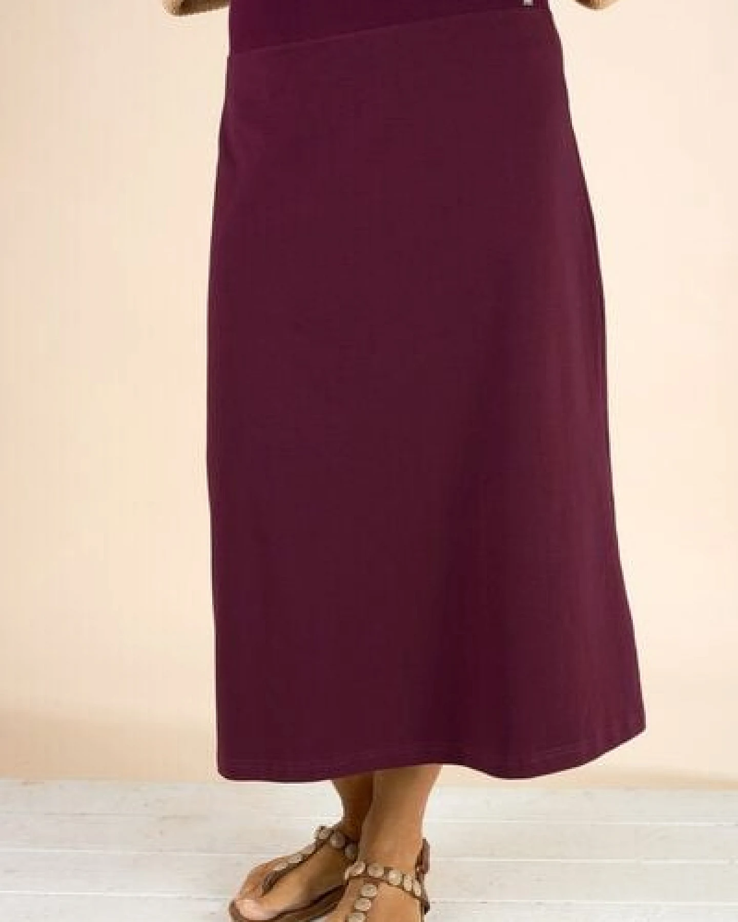 La Gitana Midirock - A-Linien Damen Rock aus Bio-Baumwolle. Modell: "Anella" – Ansicht 2
