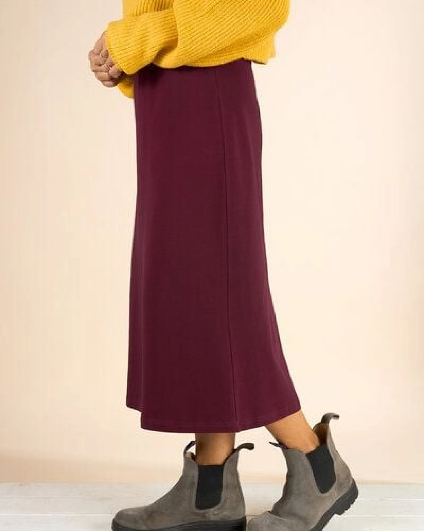 La Gitana Midirock - A-Linien Damen Rock aus Bio-Baumwolle. Modell: "Anella" – Ansicht 4