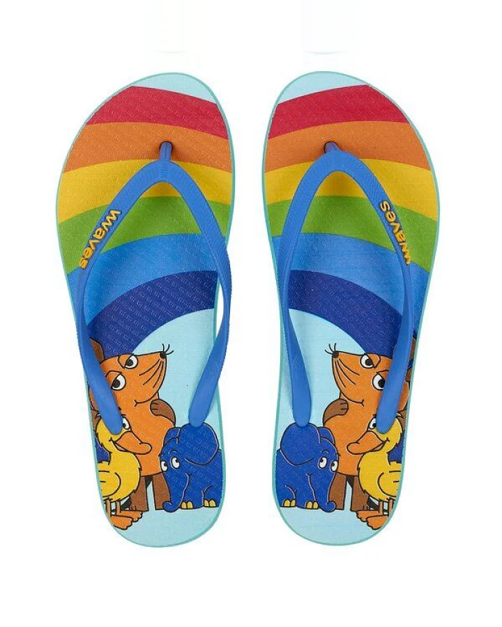 Waves Kinder Flip-Flops Die Maus „Regenbogen“ Größe 30-34