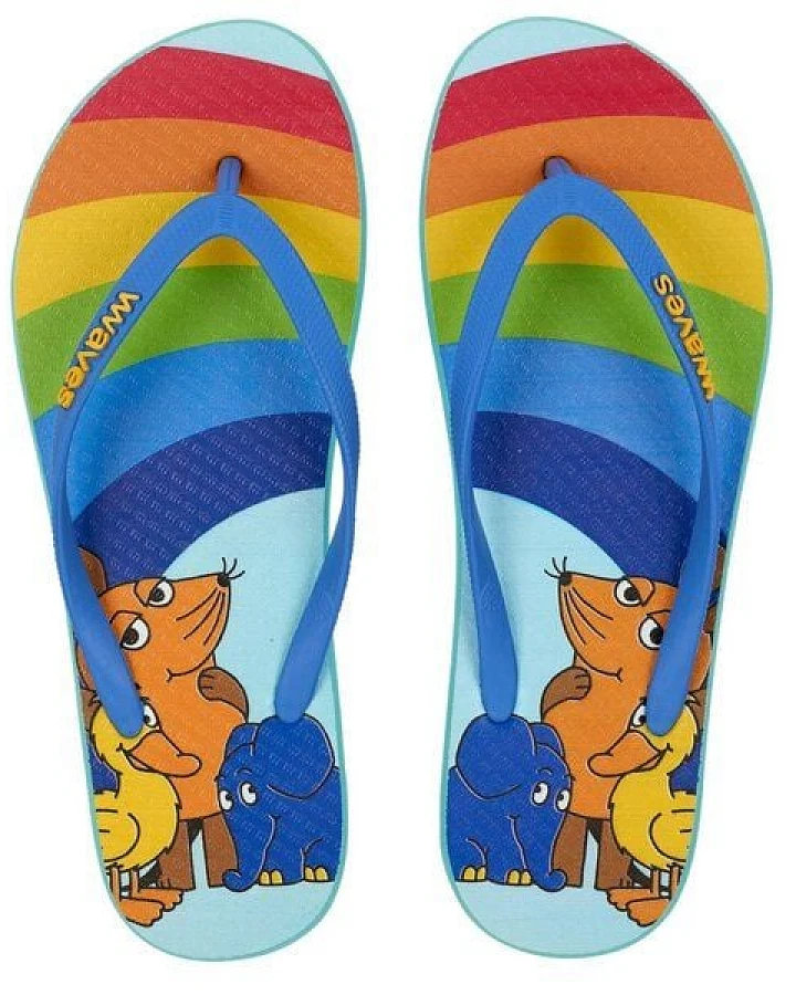 Waves Kinder Flip-Flops Die Maus „Regenbogen“ Größe 30-34
