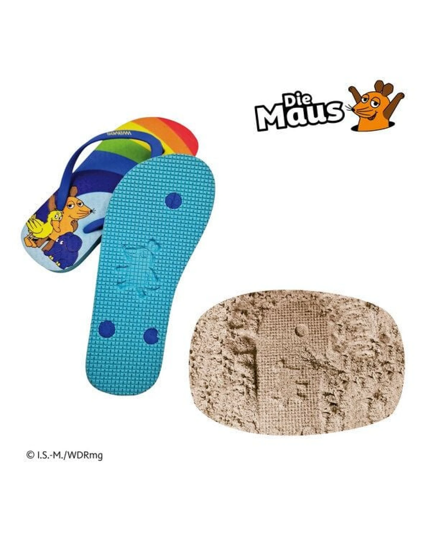 Waves Kinder Flip-Flops Die Maus „Regenbogen“ Größe 30-34 – Ansicht 3