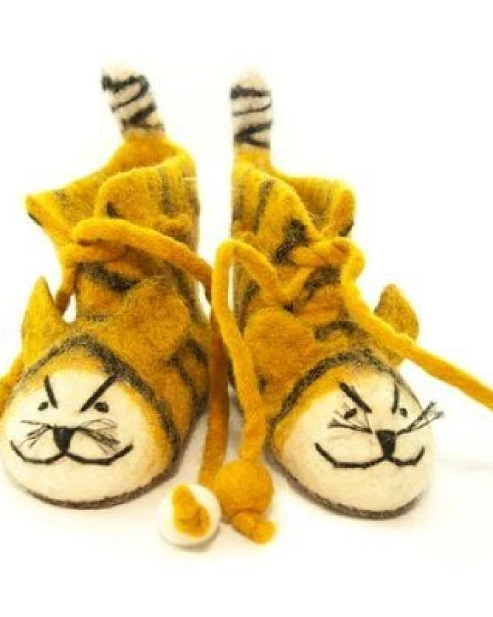 short'n'pietz Filz Tigerschuhe für Babies und Kleinkinder