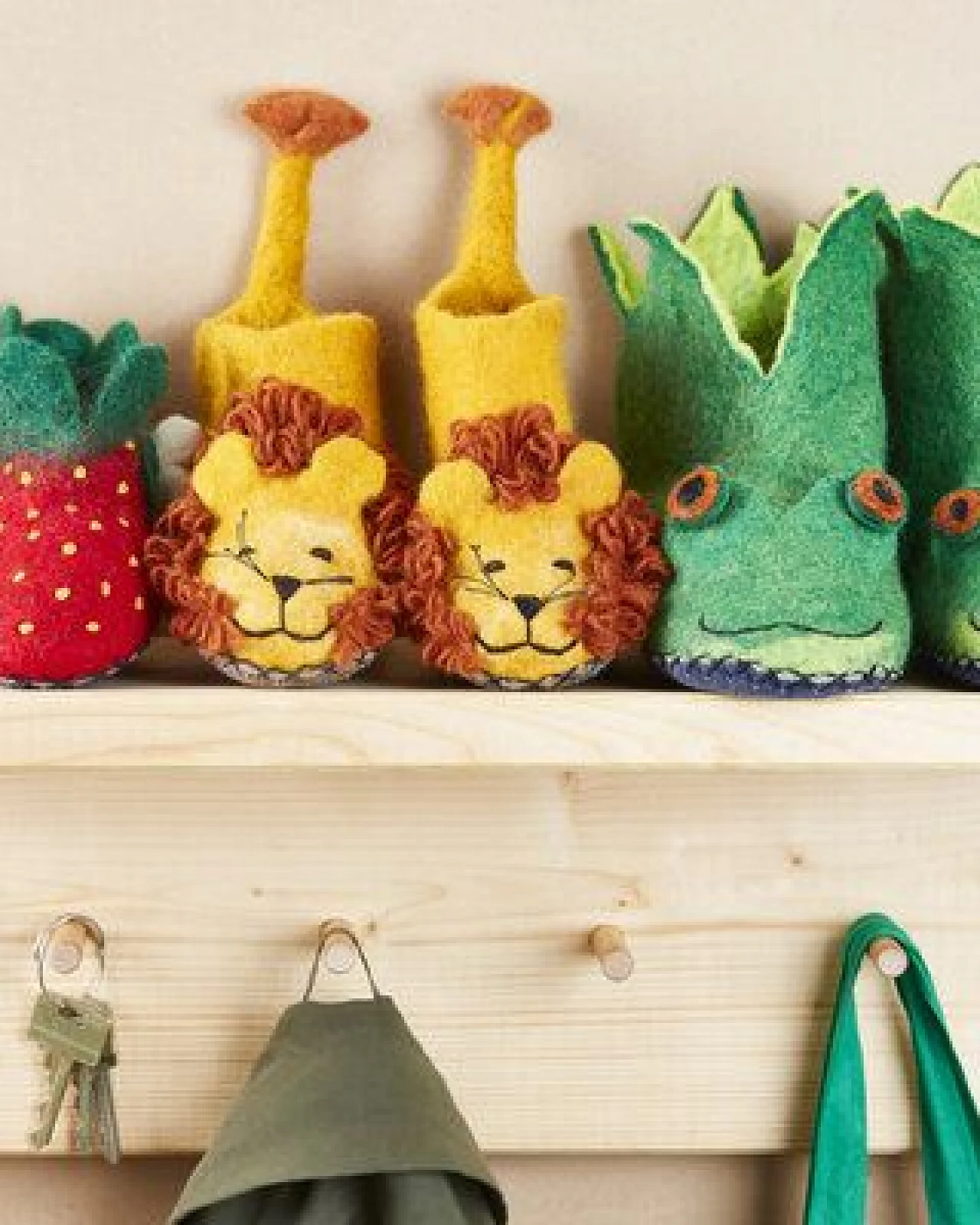 short'n'pietz Filz Tigerschuhe für Babies und Kleinkinder – Ansicht 2
