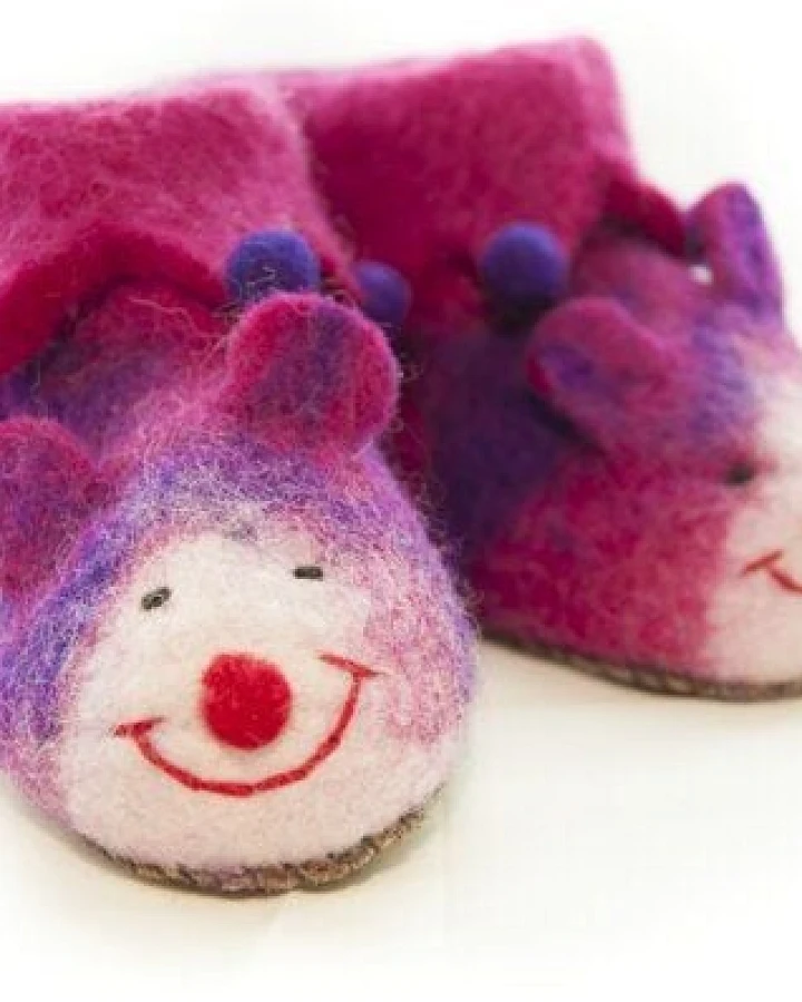 short'n'pietz Filz Mäuse Hausschuhe für Kinder