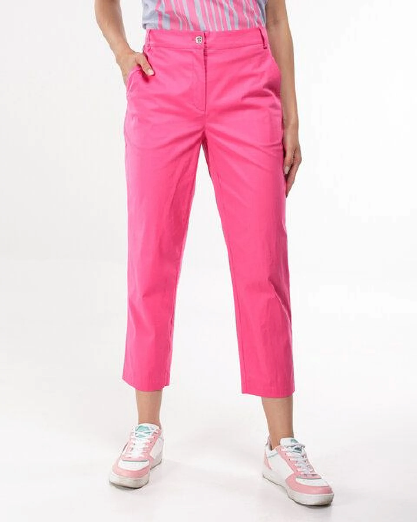 Alma & Lovis Sommerliche Popeline-Pants mit 7/8 Länge – Ansicht 3
