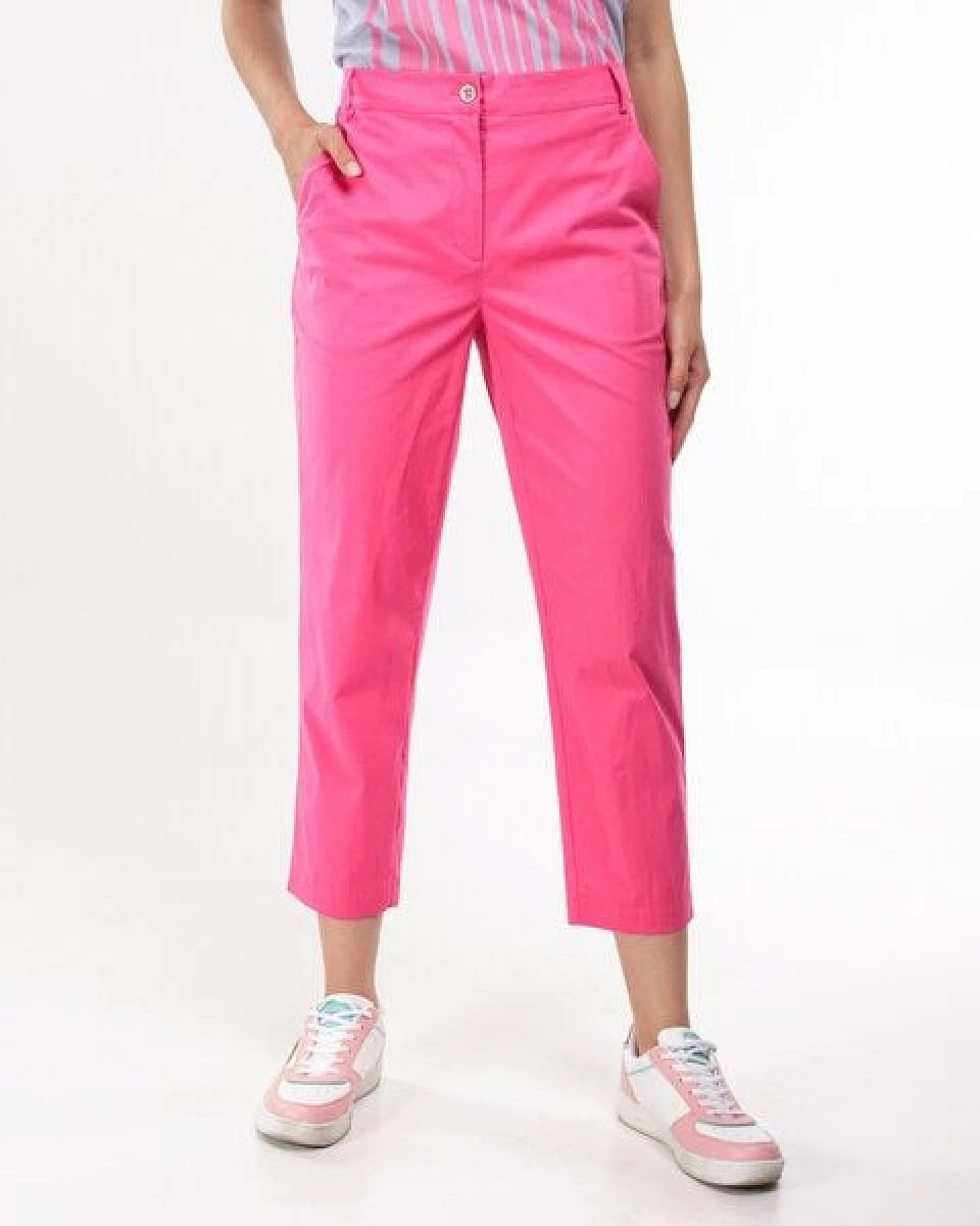 Alma & Lovis Sommerliche Popeline-Pants mit 7/8 Länge – Ansicht 3