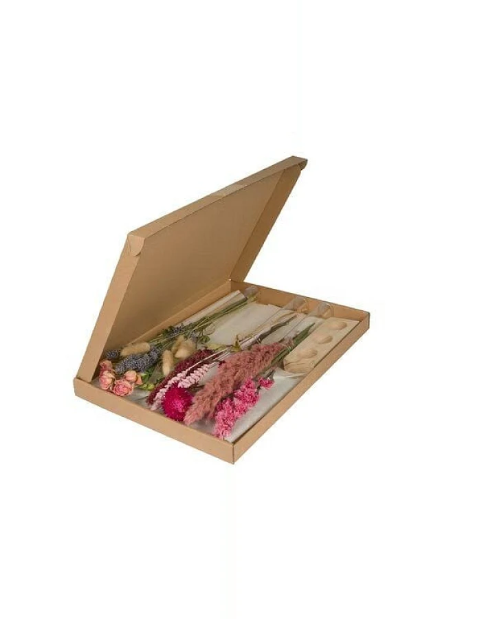 Floriette Trockenblumen mit Vasen im Briefpaket