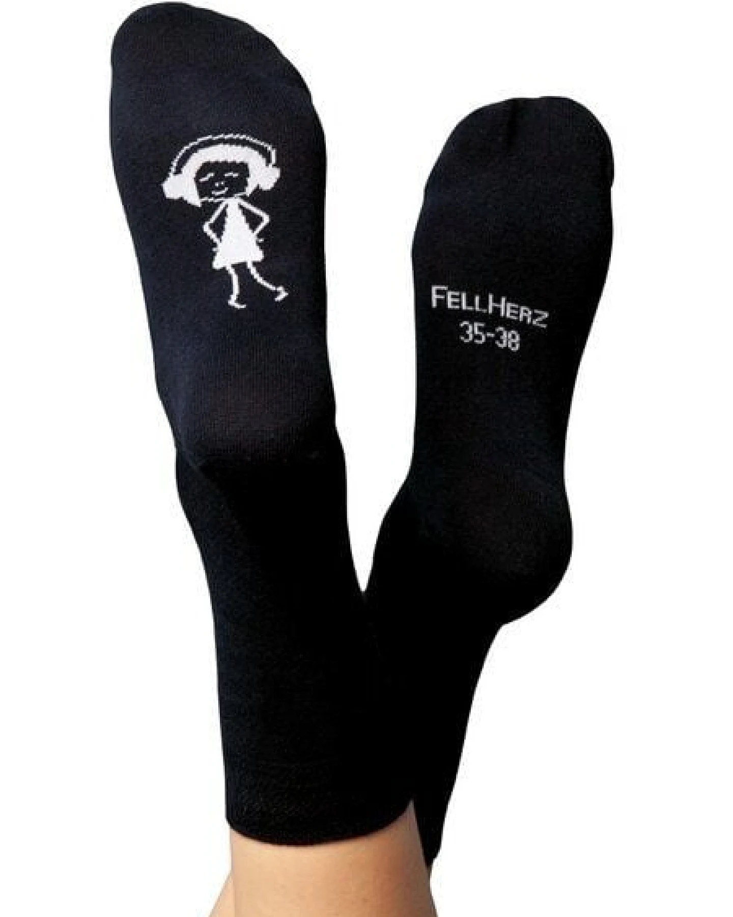 FellHerz 3er Pack Socken mit Bio-Baumwolle schwarz – Ansicht 2