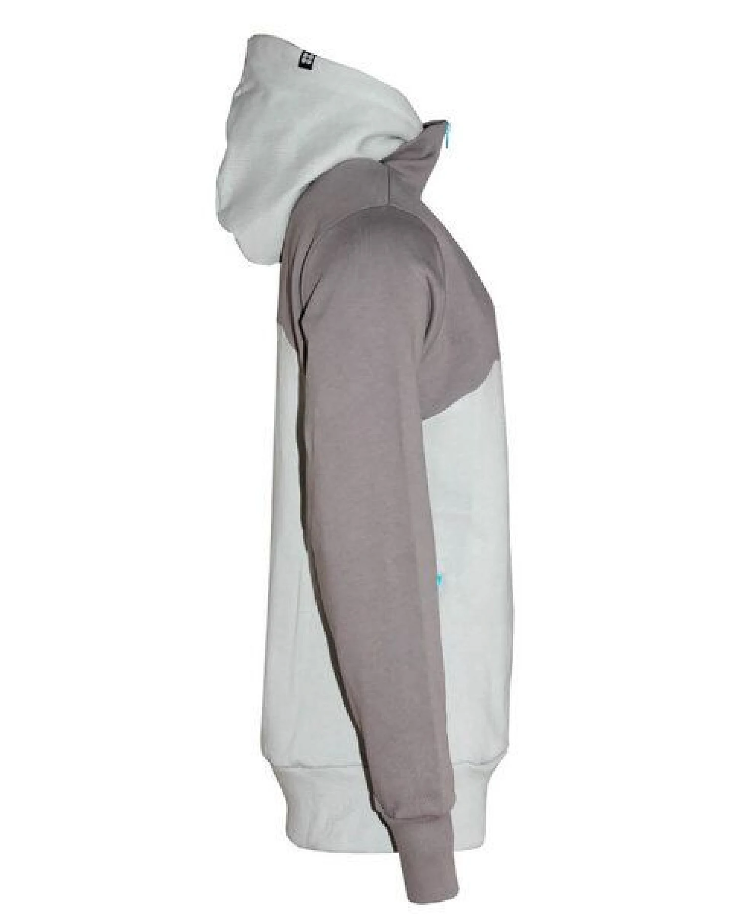 FÄDD Unisex 1/4 Sweatjacke/ Zipper aus Bio-Baumwolle Grau/ Blau/ Türkis – Ansicht 3