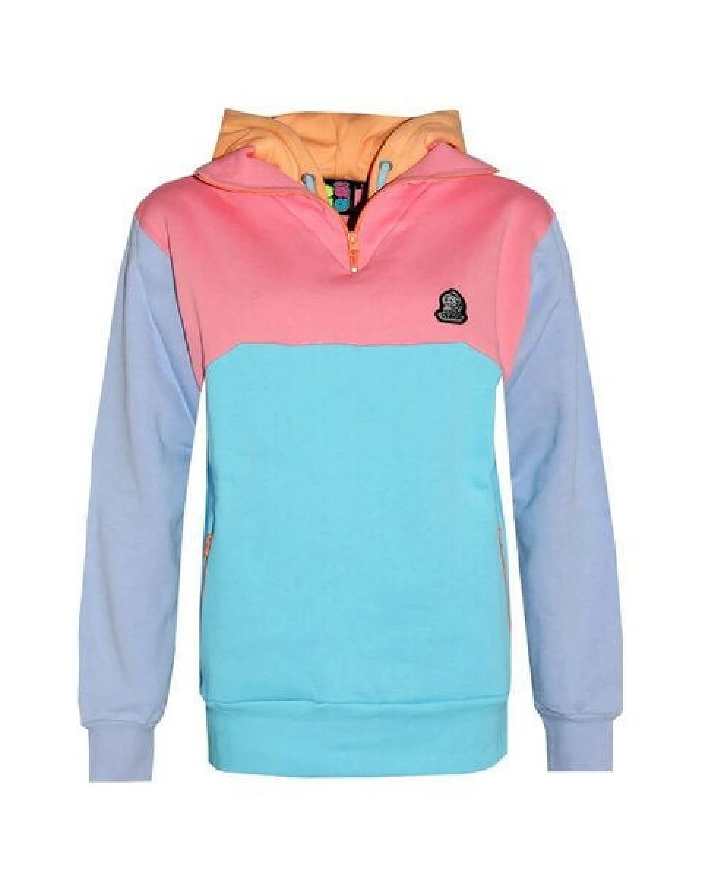 FÄDD Damen Sweatjacke/ Hoodie/ Zipper aus Bio-Baumwolle Lila/Rosa/Türkis – Ansicht 2