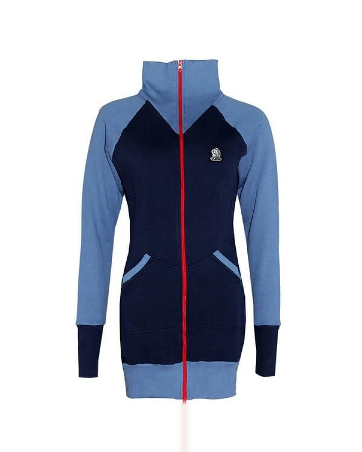 FÄDD Damen Sweatjacke Hoodie aus Bio-Baumwolle "Troijer CZL Heimat" Blau