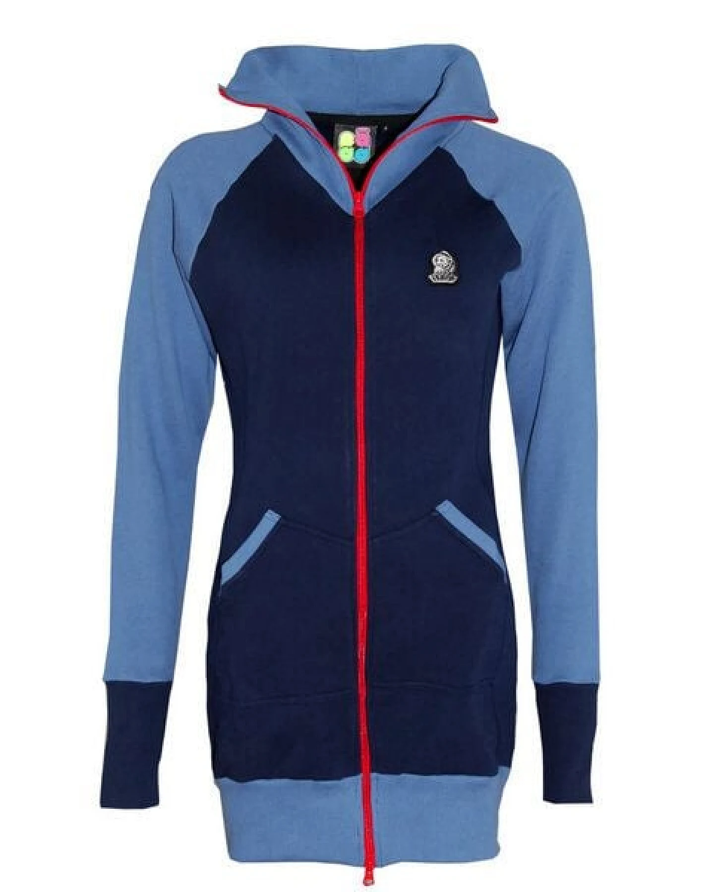FÄDD Damen Sweatjacke Hoodie aus Bio-Baumwolle "Troijer CZL Heimat" Blau – Ansicht 2