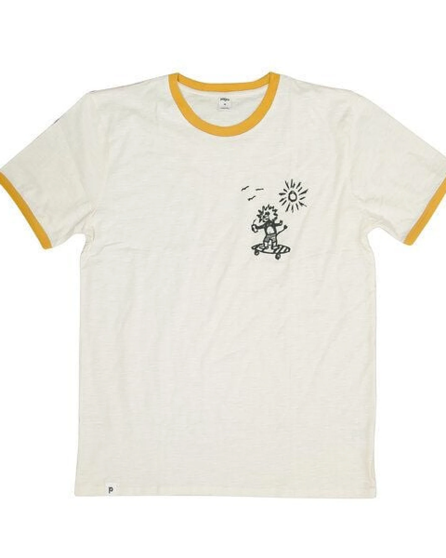 Leon Leo Longboard - päfjes Ringer Unisex T-Shirt - Fair gehandelt aus Baumwolle (Bio) Slub – Ansicht 3