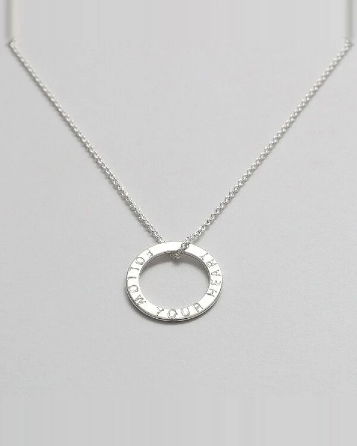 BELLYBIRD Jewellery Personalisierte Gravurkette - Ring, 16,5 mm / Silber/ Silber vergoldet