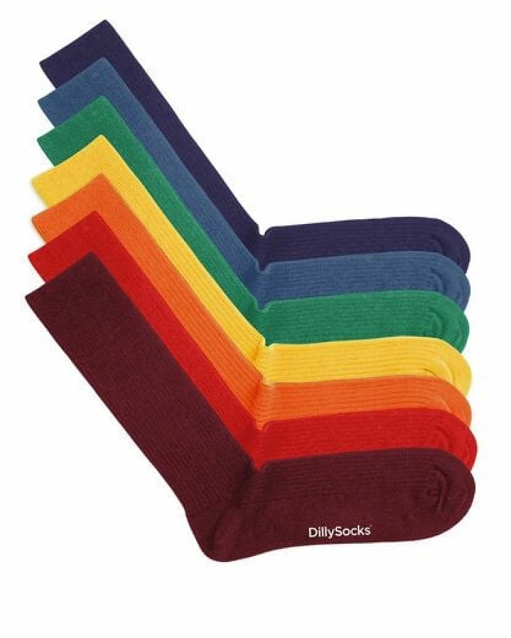 DillySocks Socken „Ribbed Rainbow Collection“