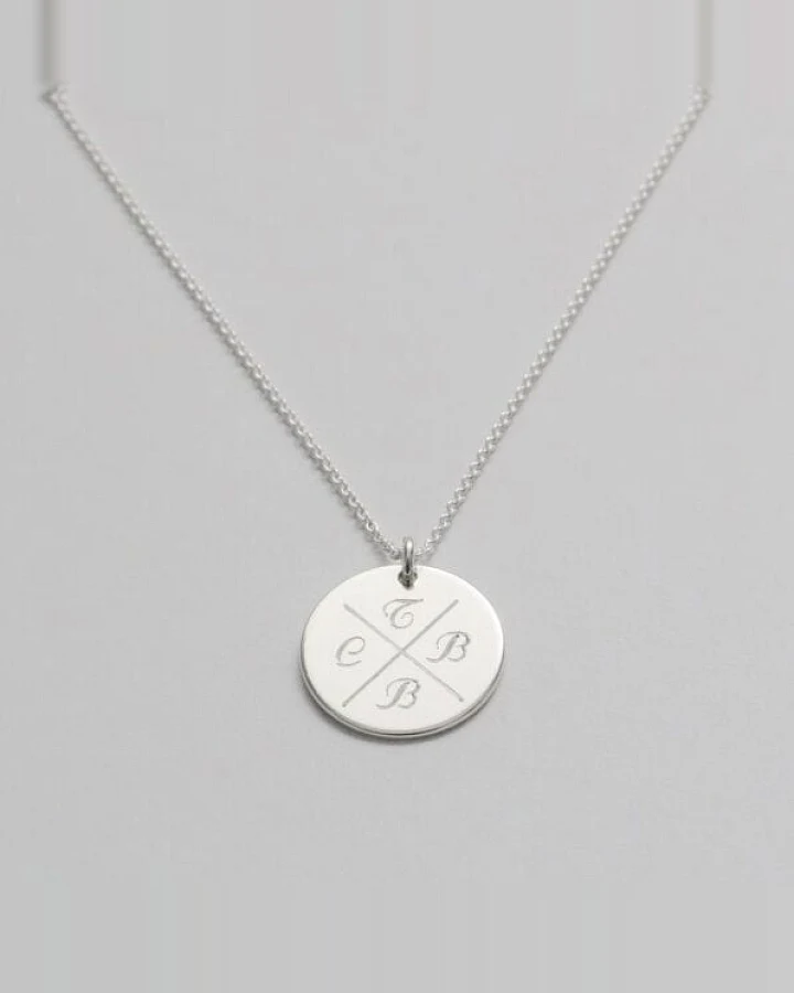 BELLYBIRD Jewellery Personalisierte Gravurkette - Familienkette, 15,5 mm/ Silber/ Silber vergoldet