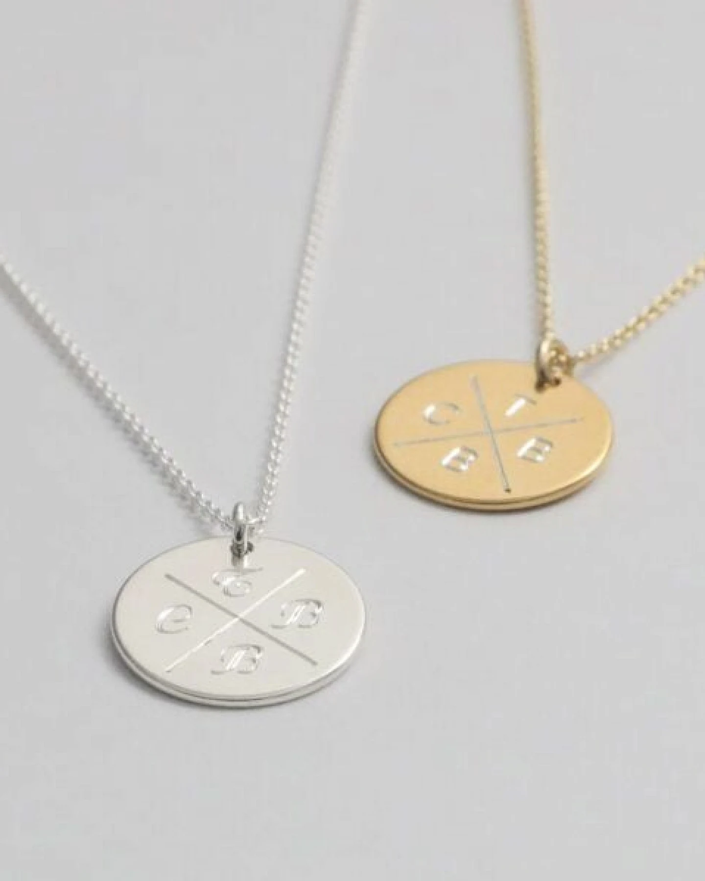 BELLYBIRD Jewellery Personalisierte Gravurkette - Familienkette, 15,5 mm/ Silber/ Silber vergoldet – Ansicht 3