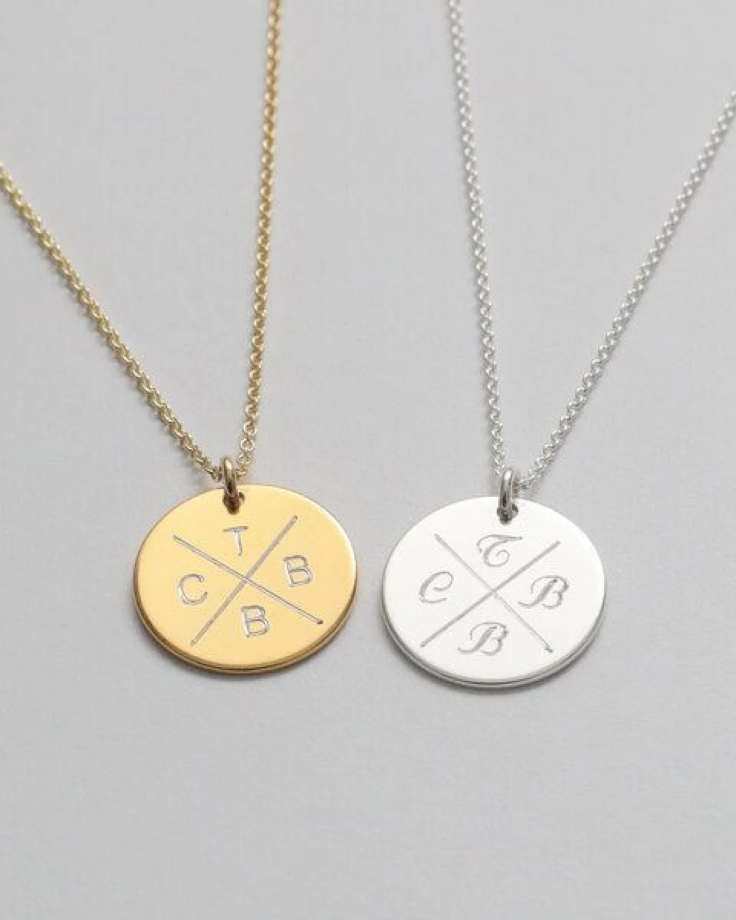 BELLYBIRD Jewellery Personalisierte Gravurkette - Familienkette, 15,5 mm/ Silber/ Silber vergoldet – Ansicht 2