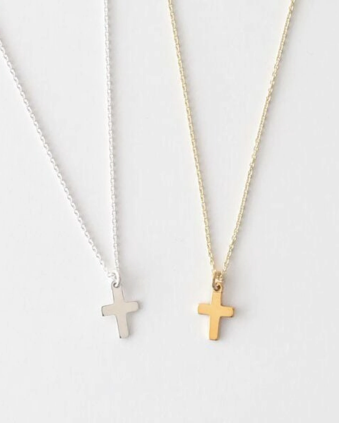 BELLYBIRD Jewellery Halskette - kleines Kreuz, Anhänger/ Silber/ Silber vergoldet – Ansicht 2