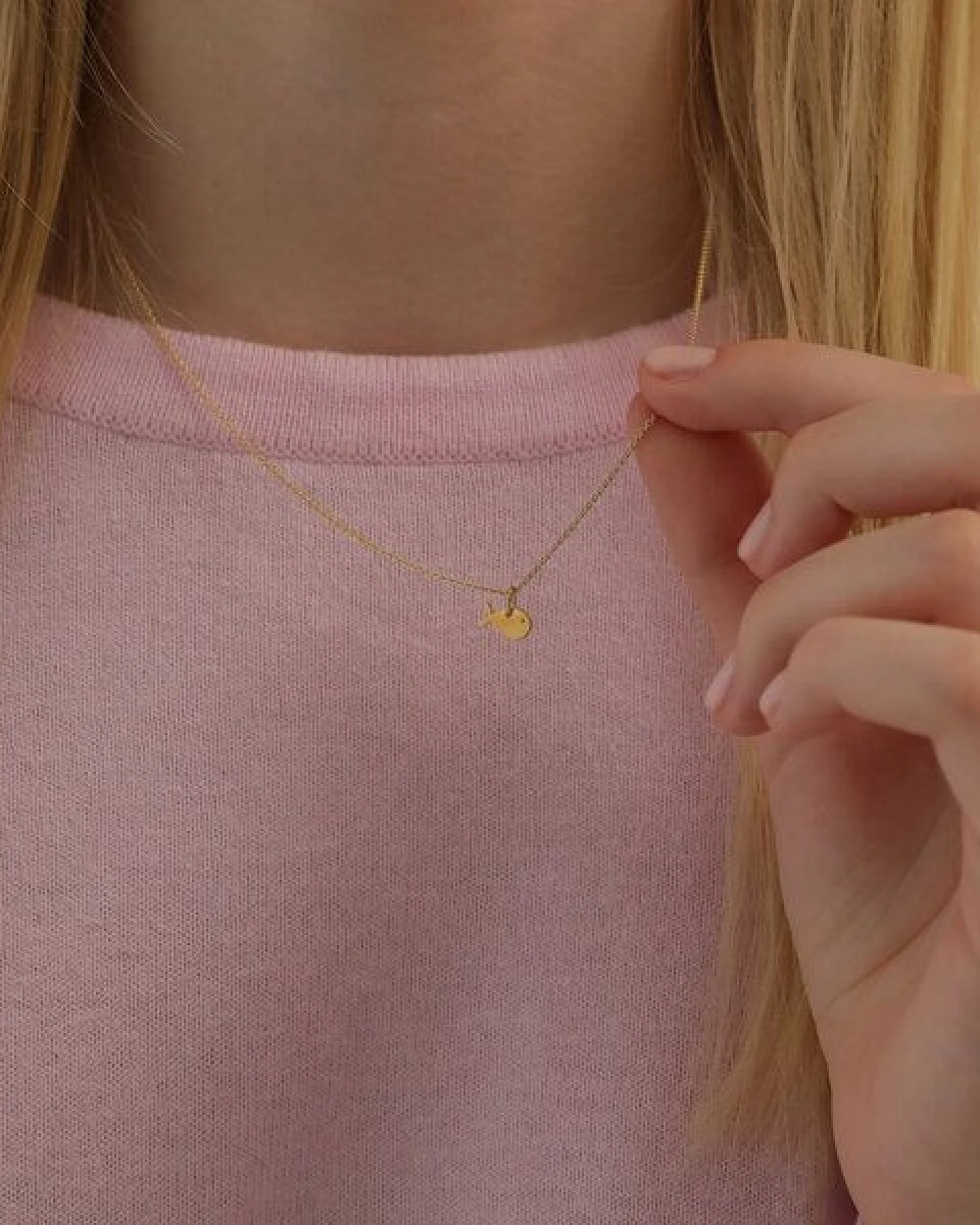 BELLYBIRD Jewellery Halskette - kleiner Fisch (Wal), Anhänger/ Silber/ Silber vergoldet – Ansicht 3
