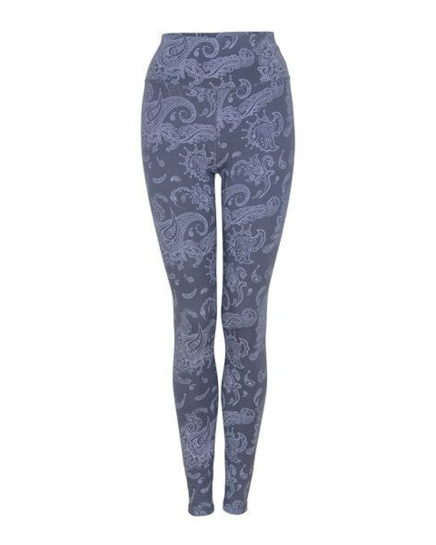 Jaya LEGGINGS LEELA PAISLEY - Hohe Taille Leggings, elastische BioBaumwolle, Paisley-Print in hellerer/dunklerer Farbabstufung – Ansicht 4