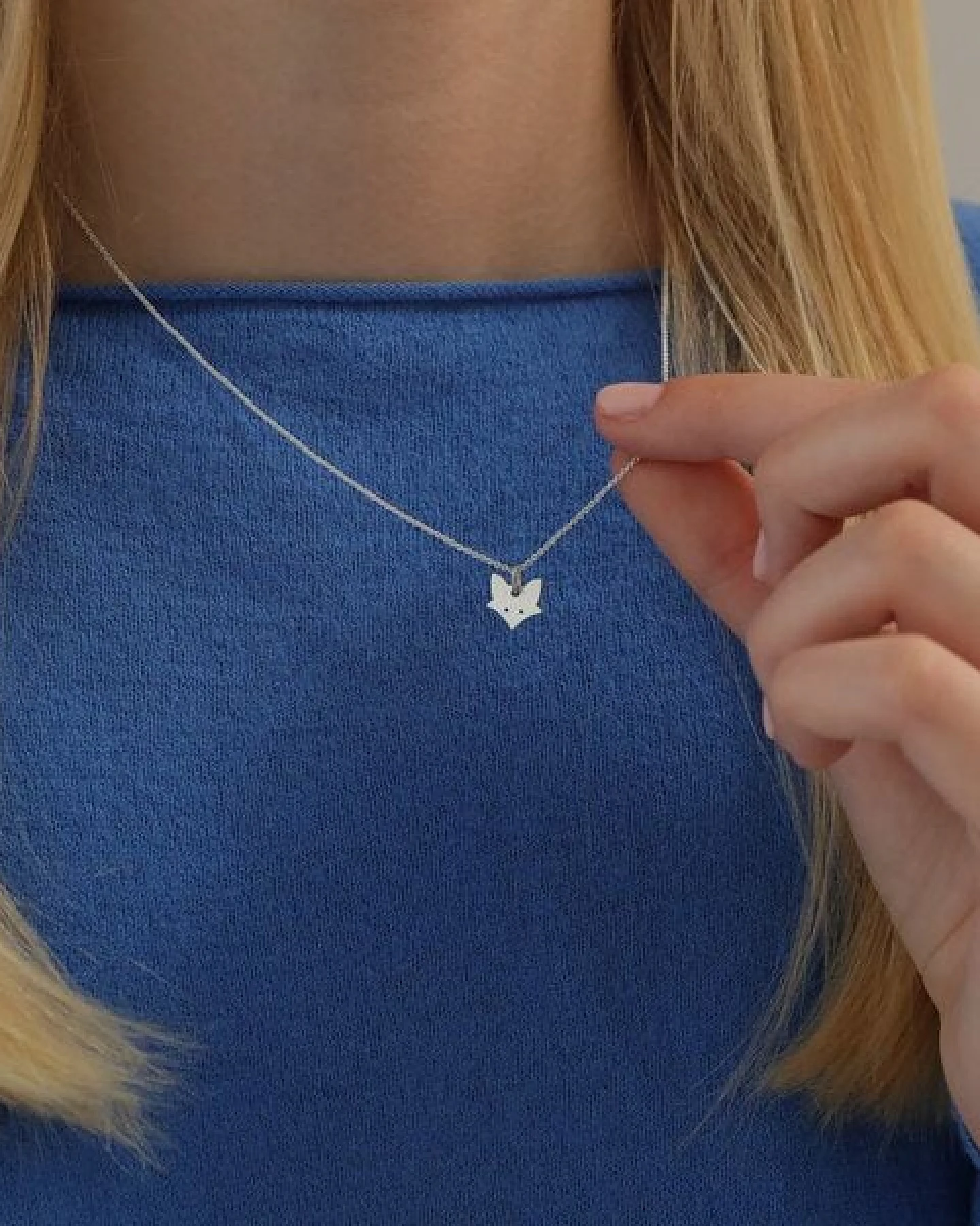 BELLYBIRD Jewellery Kinderkette - kleiner Fuchs, Anhänger/ Silber/ Silber vergoldet – Ansicht 3