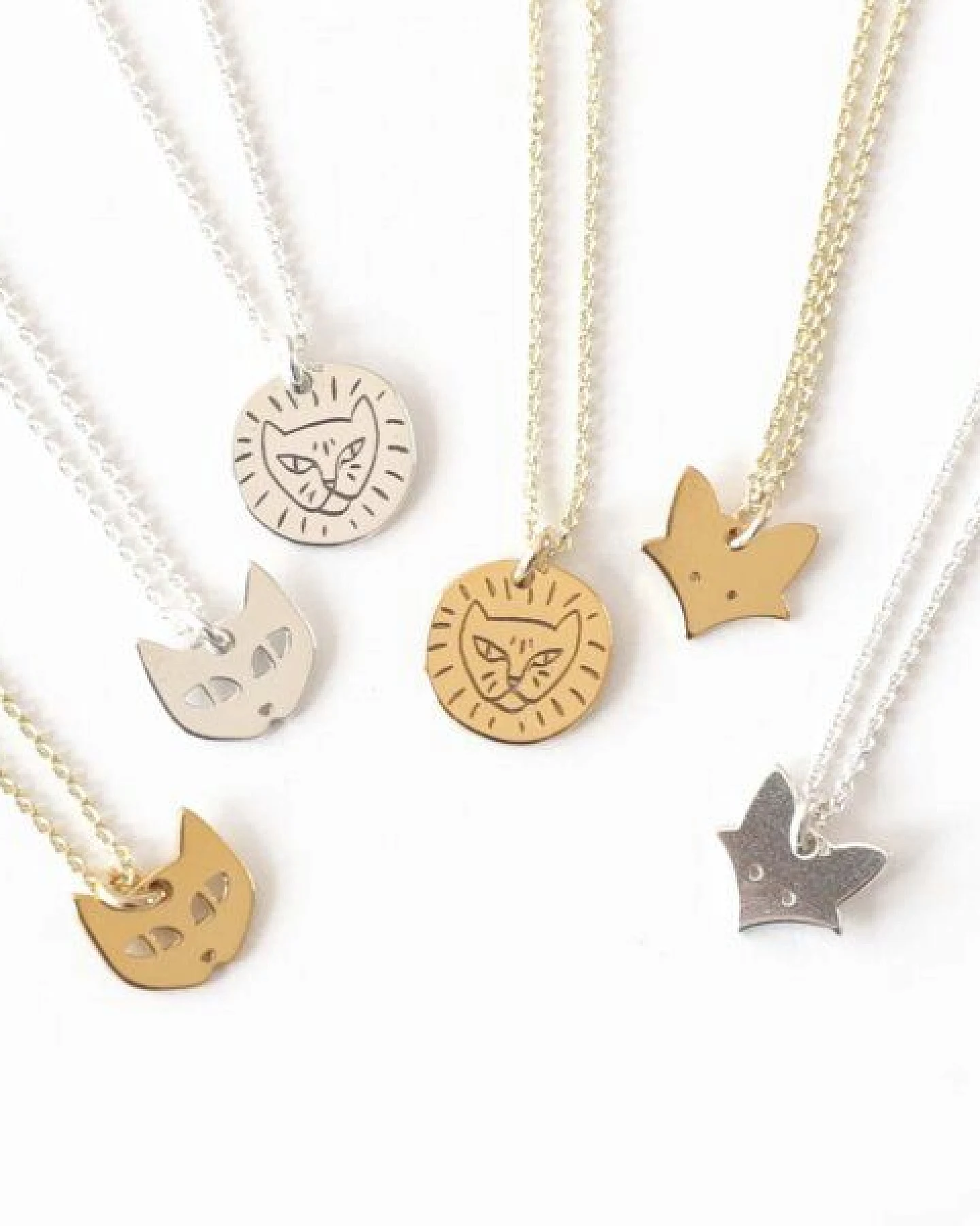 BELLYBIRD Jewellery Kinderkette - kleine Katze, Anhänger/ Silber/ Silber vergoldet – Ansicht 4
