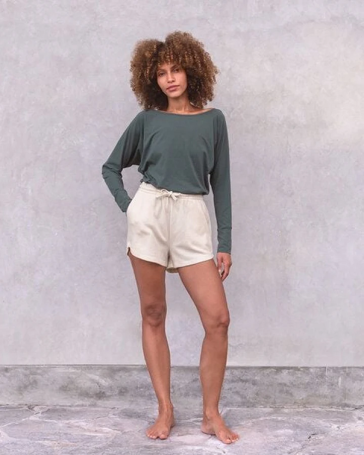 Jaya SHORT SUNNY WAFFLE- Lässige Shorts aus elastischem, leichtem Sweatstoff für Yoga and Freizeit