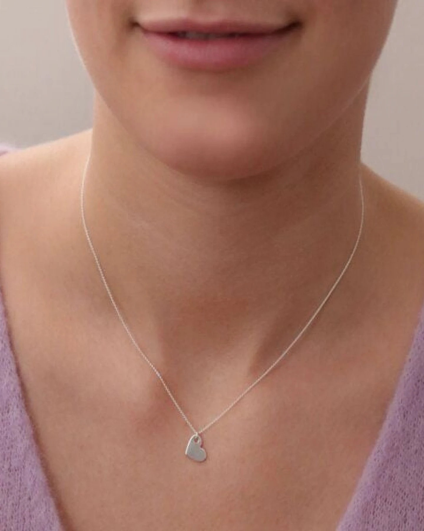 BELLYBIRD Jewellery Kinderkette - kleines Herz, Anhänger/ Silber/ Silber vergoldet/ Rosé – Ansicht 4