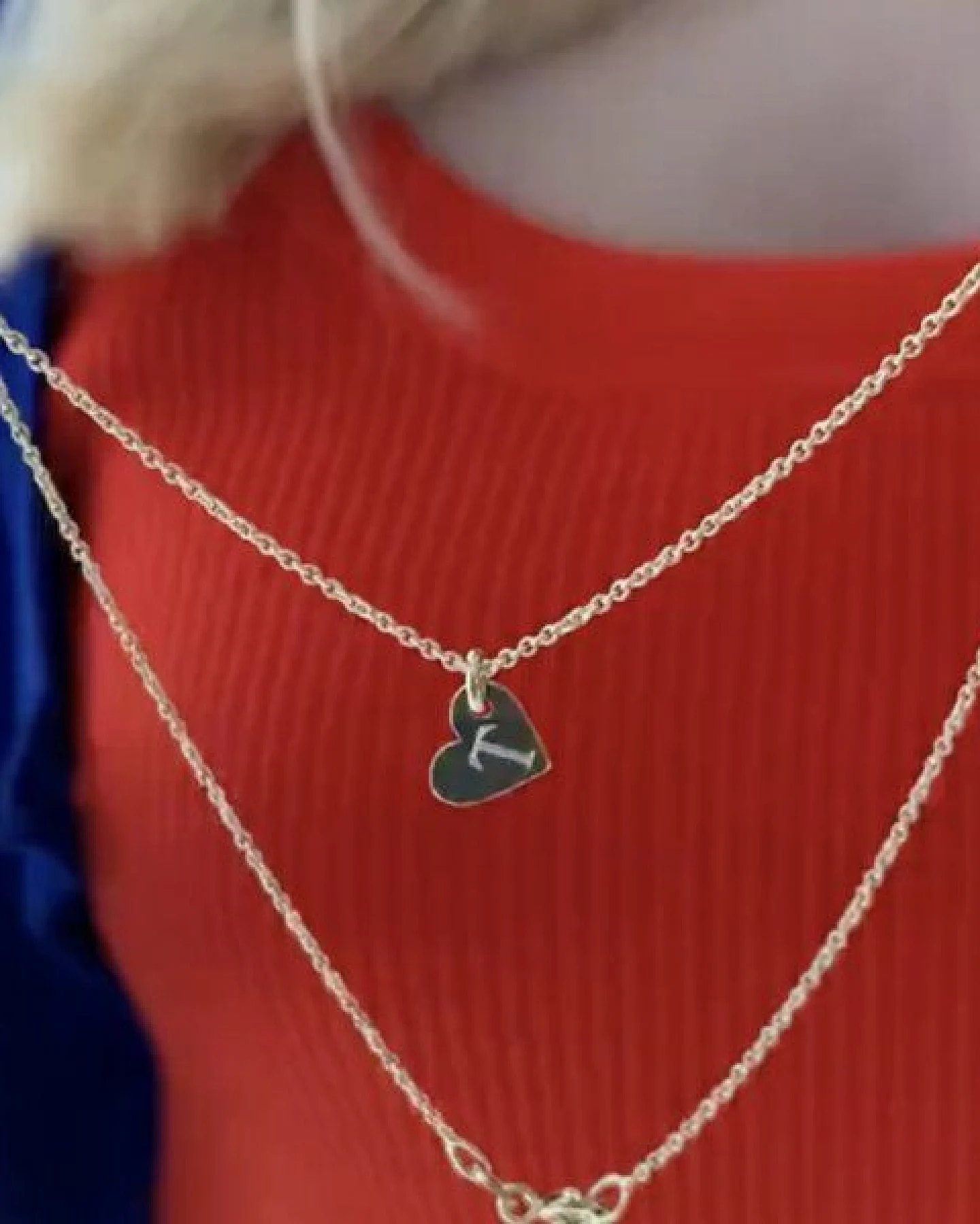 BELLYBIRD Jewellery Personalisierte Gravurkette - kleines Herz, 10 mm/ Silber/ Silber vergoldet – Ansicht 3