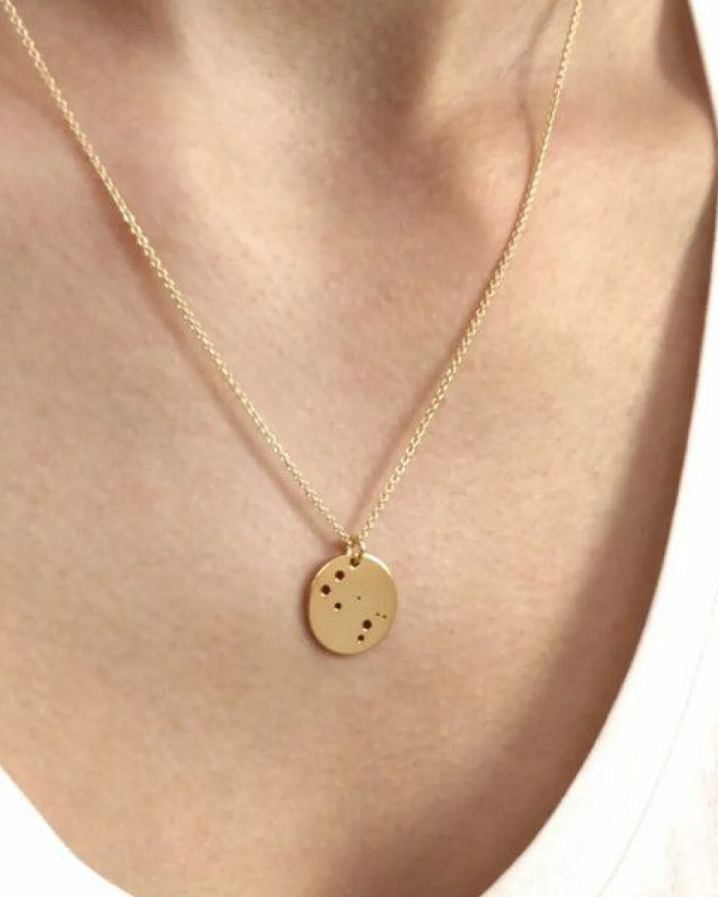 BELLYBIRD Jewellery Sternzeichen Kette, Anhänger 14mm, Silber/ Silber vergoldet – Ansicht 3