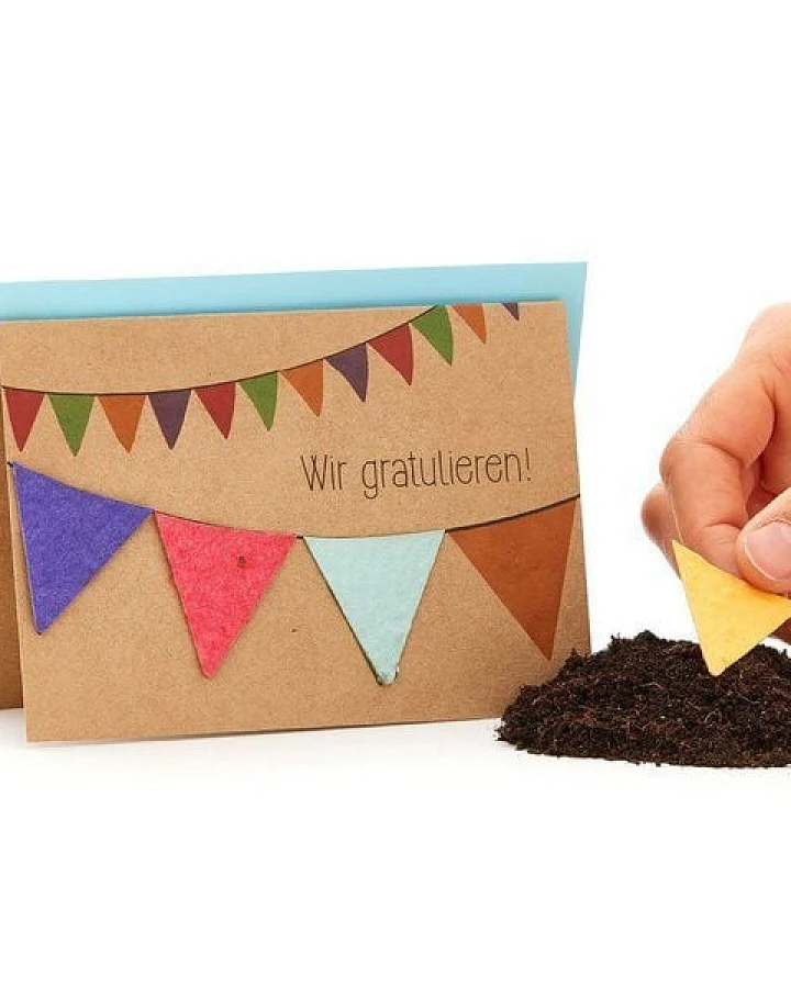 Mitienda Shop Grußkarte aus Natronkraftkarton