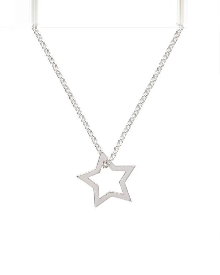 BELLYBIRD Jewellery Halskette - kleiner Stern, Sternanhänger, Silber/ Silber vergoldet