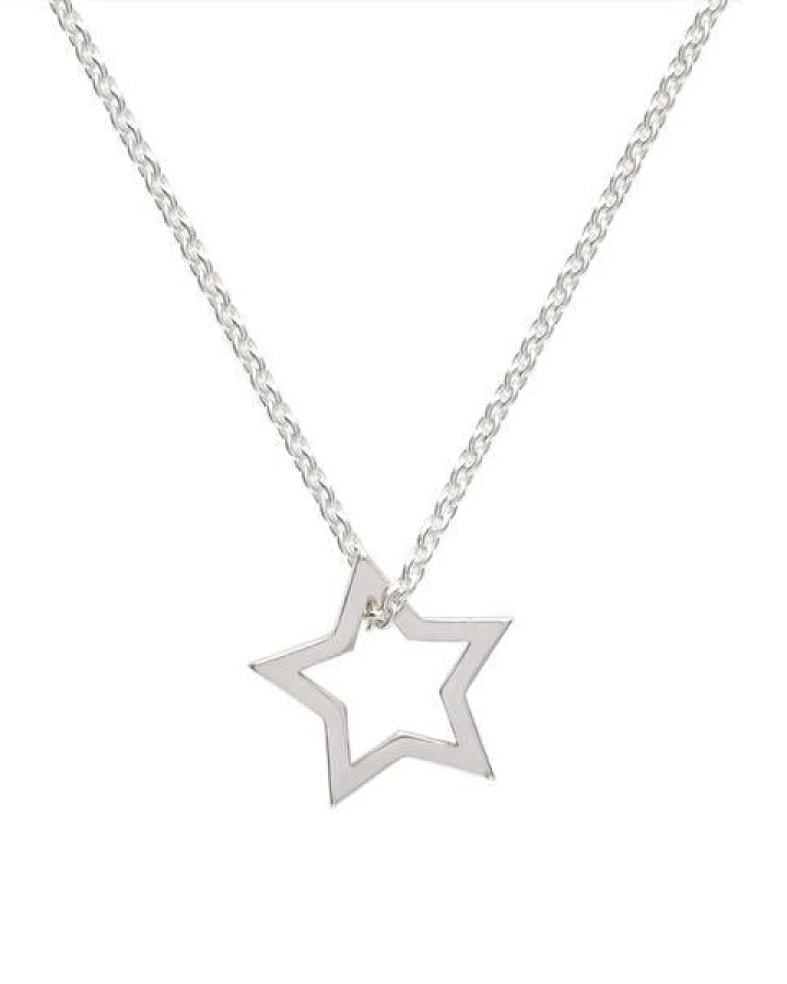 BELLYBIRD Jewellery Halskette - kleiner Stern, Sternanhänger, Silber/ Silber vergoldet