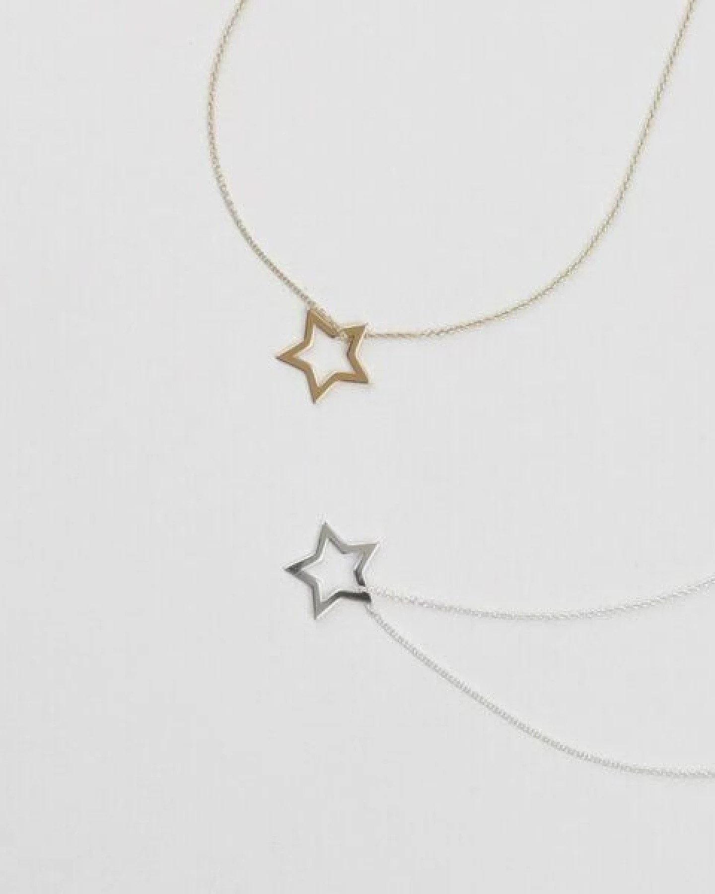 BELLYBIRD Jewellery Halskette - kleiner Stern, Sternanhänger, Silber/ Silber vergoldet – Ansicht 4