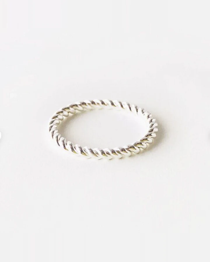 BELLYBIRD Jewellery Ring - SPIRALRING, gedrehter Silberring/ vergoldet