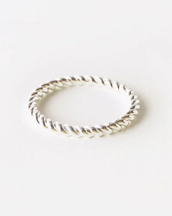 BELLYBIRD Jewellery Ring - SPIRALRING, gedrehter Silberring/ vergoldet