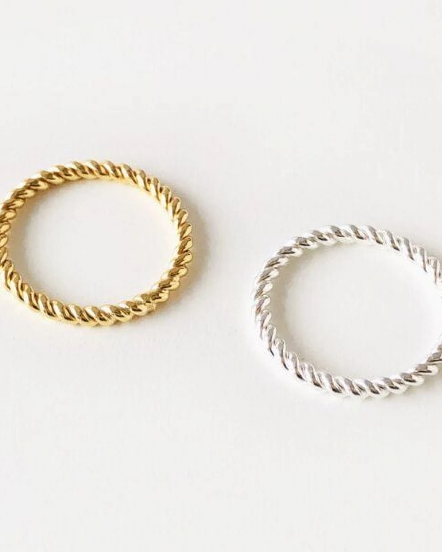 BELLYBIRD Jewellery Ring - SPIRALRING, gedrehter Silberring/ vergoldet – Ansicht 2